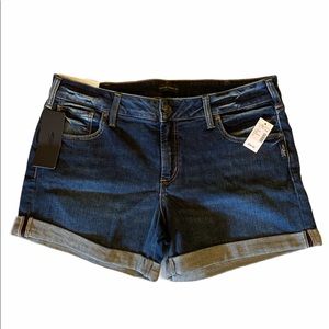 Silver Mid Rise Shorts